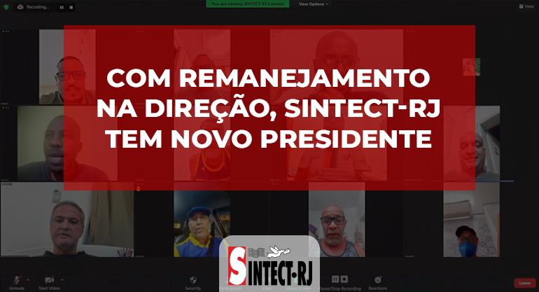 Com remanejamento na direção, SINTECT-RJ tem novo presidente