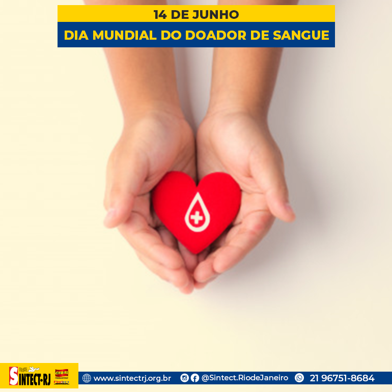 Dia Mundial do Doador de Sangue é celebrado em 14 de junho