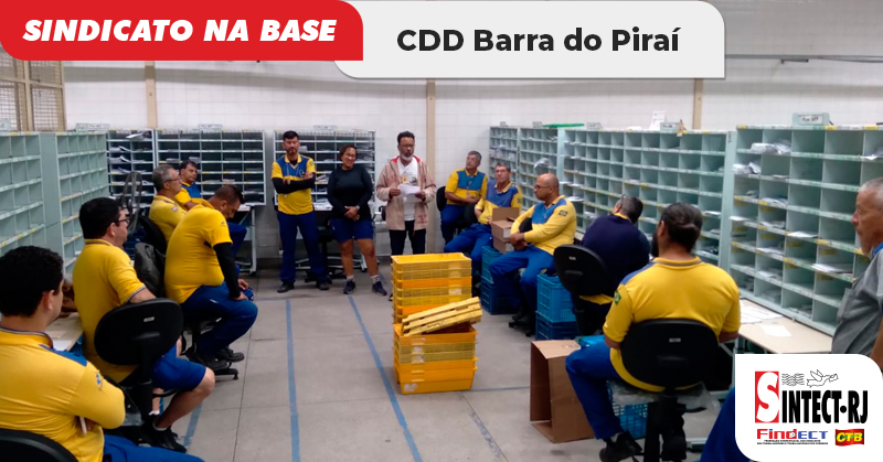 Diretores do SINTECT-RJ realizam reunião reunião setorial no CDD Barra do Piraí…