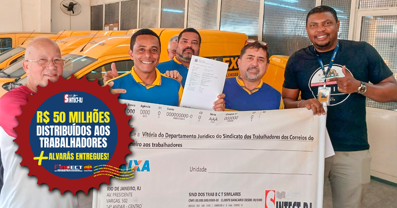 SINTECT-RJ entrega alvará do Abono Pecuniário no CDD NITERÓI e trabalhadores comemoram vitória!