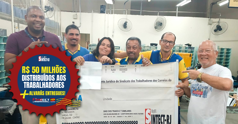 SINTECT-RJ entrega alvará do Abono Pecuniário no CDD ANTONINA e trabalhadores comemoram vitória!