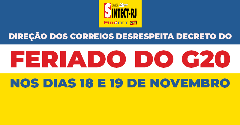 Direção dos Correios desrespeita decreto do G20 e ignora direitos dos…