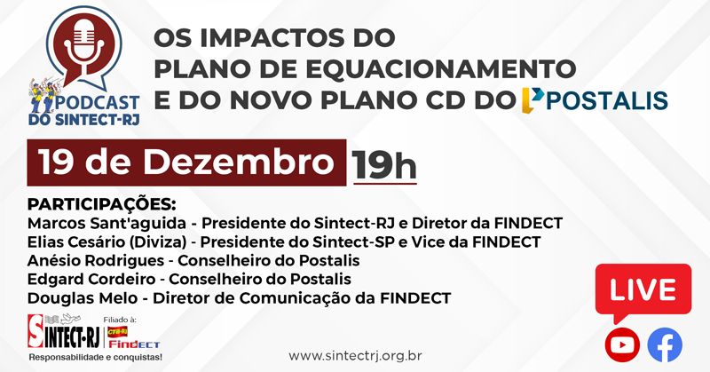 Podcast do SINTECT-RJ: Impactos do equacionamento e do Plano CD do Postalis