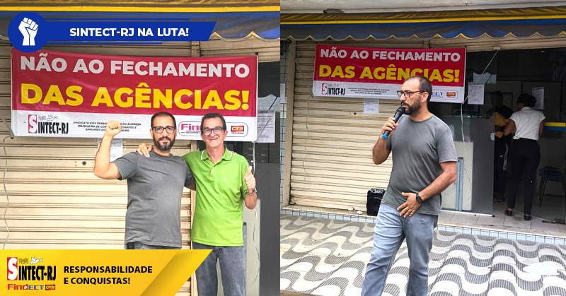 Sintect-RJ e população de São Vicente de Paula realizam ato contra fechamento de agência