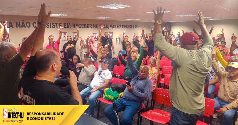 Assembleia aprova, por unanimidade, balanço  financeiro de 2024 do Sintect-RJ