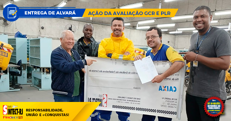 VITÓRIA: DIRETOR DO SINTECT-RJ ENTREGA ALVARÁ DA AÇÃO DA AVALIAÇÃO GCR E PLR A TRABALHADOR DO CDD ITABORAÍ