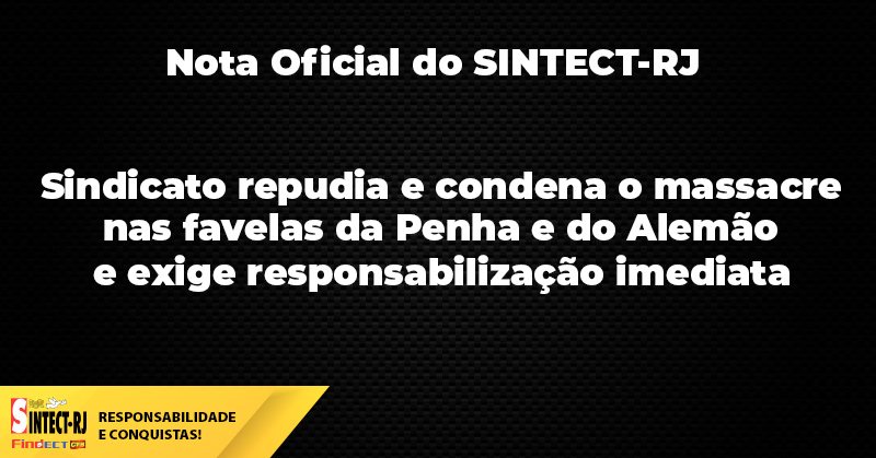 Nota Oficial do SINTECT-RJ