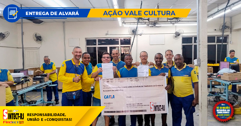 SINTECT-RJ ENTREGA ALVARÁ A TRABALHADOR DO CDD CURICICA