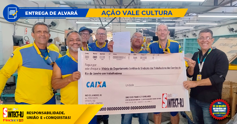 JUSTIÇA: SINTECT-RJ GARANTE NOVO ALVARÁ AO TRABALHADOR DO CDD FREGUESIA