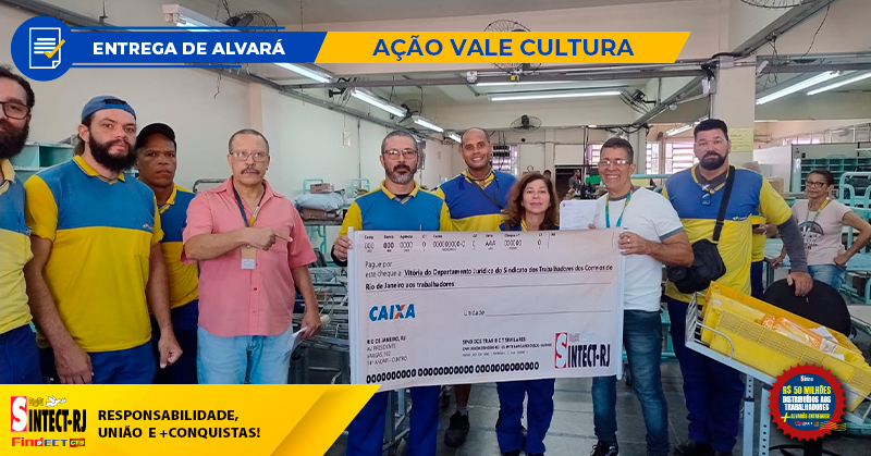 JUSTIÇA: SINTECT-RJ GARANTE NOVO ALVARÁ AO TRABALHADOR DO CDD TANQUE