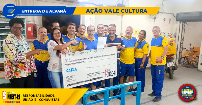 SINTECT-RJ ENTREGA ALVARÁ A TRABALHADOR DO CDD São Cristóvão