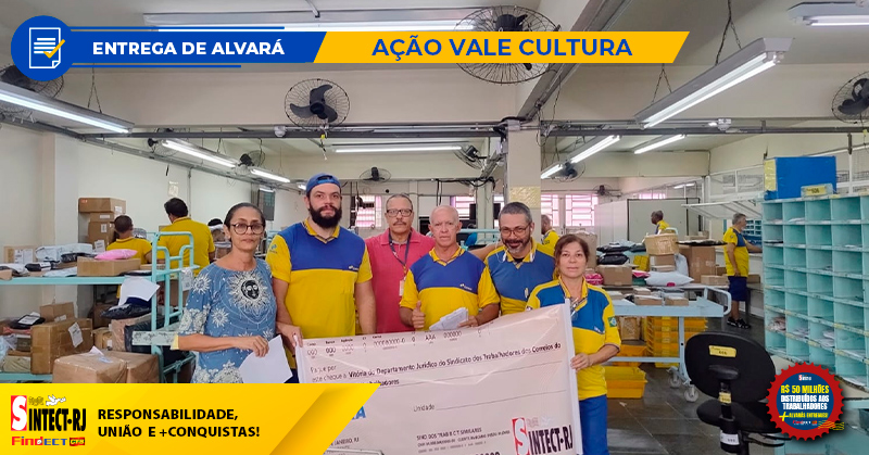 SINTECT-RJ ENTREGA ALVARÁ A TRABALHADOR DO CDD TANQUE