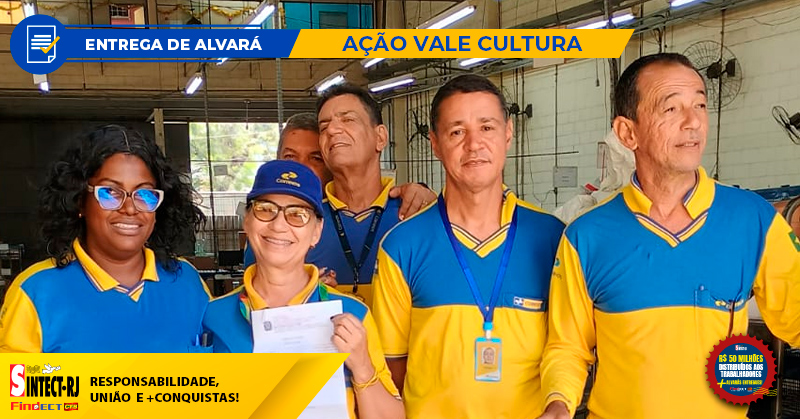 SINTECT-RJ ENTREGA ALVARÁ A TRABALHADOR DO CDD INHOAIBA