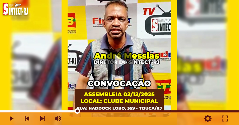 Diretor do Sintect-RJ convoca os trabalhadores dos Correios para a Assembleia…
