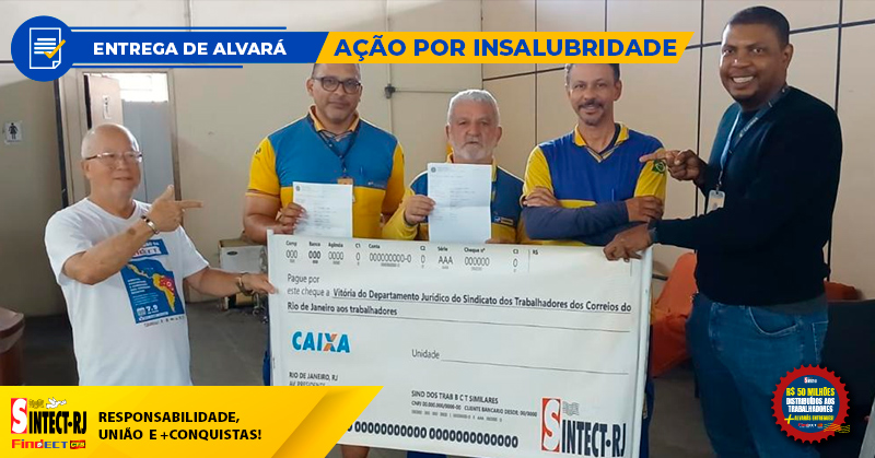 Trabalhadores do CDD Itaboraí recebem alvarás de ação por insalubridade