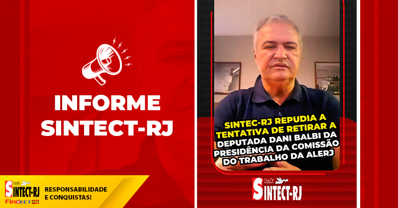 SINTECT-RJ repudia articulação para substituir a deputada Dani Balbi da Comissão de Trabalho da Alerj